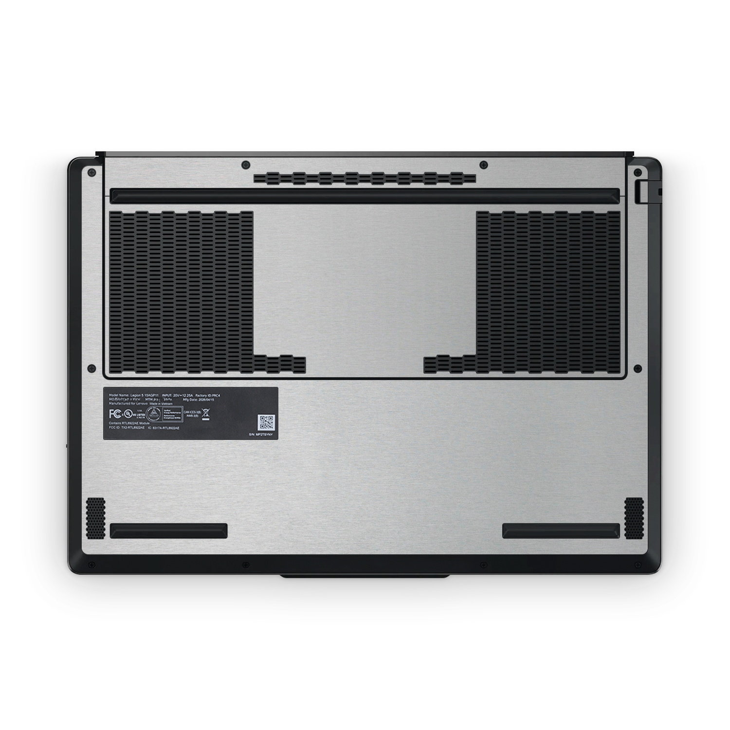 Lenovo Legion 5 2026 Professional Brushed Aluminum Skin Wrap Cover