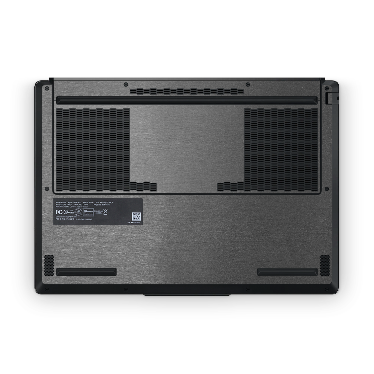 Lenovo Legion 5 2026 Professional Brushed Black Skin Wrap Cover