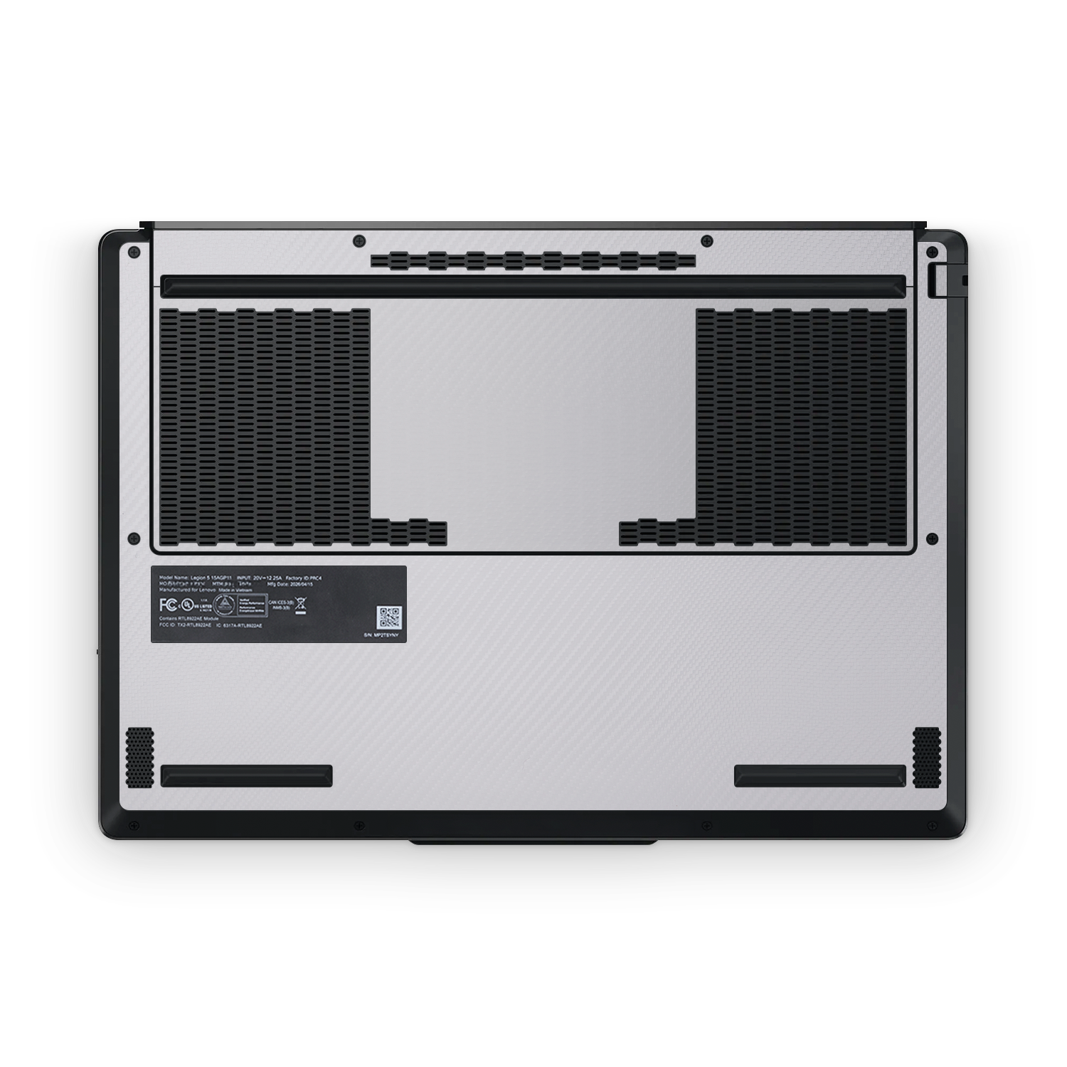 Lenovo Legion 5 2026 Professional White Carbon Fiber Skin Wrap Cover
