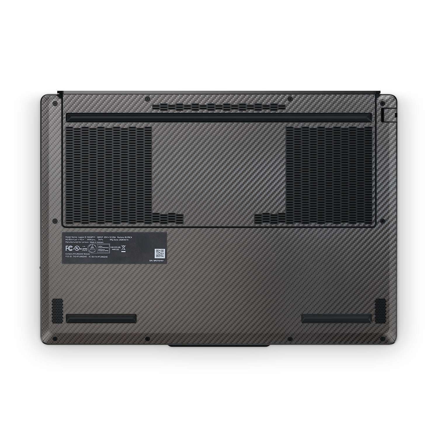 Lenovo Legion 5 2026 Ultimate Black Carbon Fiber Skin Wrap Cover