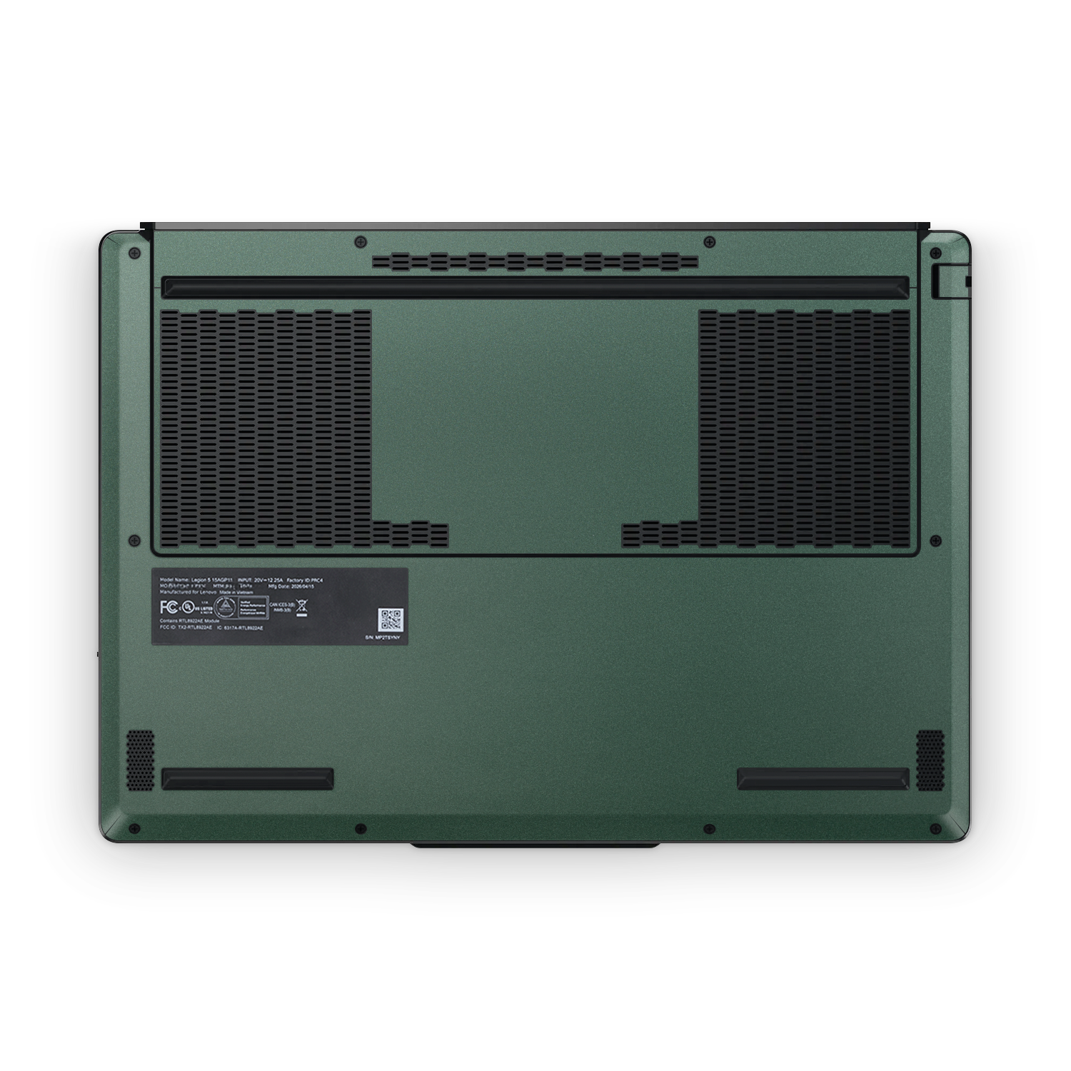 Lenovo Legion 5 2026 Ultimate Matte Green Metallic Skin Wrap Cover