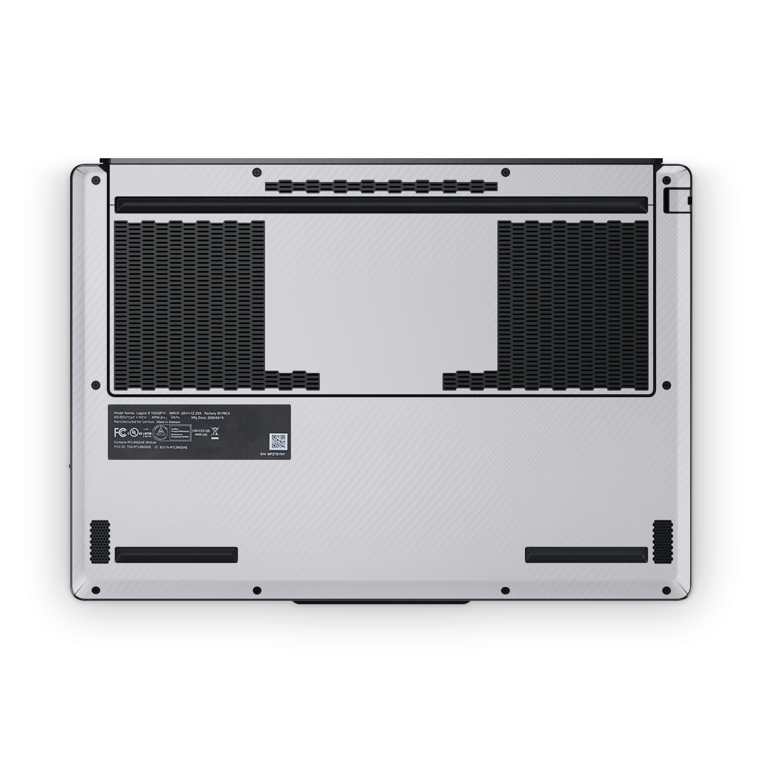 Lenovo Legion 5 2026 Ultimate White Carbon Fiber Skin Wrap Cover