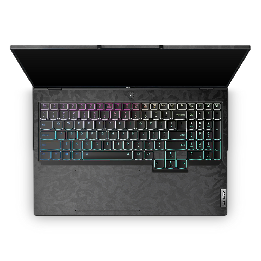 Lenovo Legion 7 Gen 8 2023 Premium Interior Black Camo Skin Wrap Cover