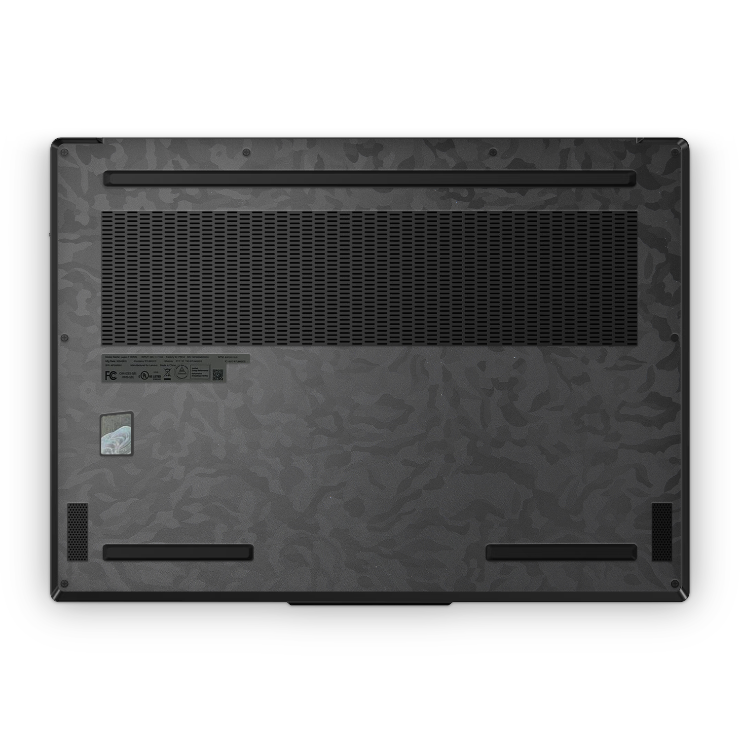 Lenovo Legion 7 Gen 9 2024 Professional Bottom Black Camo Skin Wrap Cover