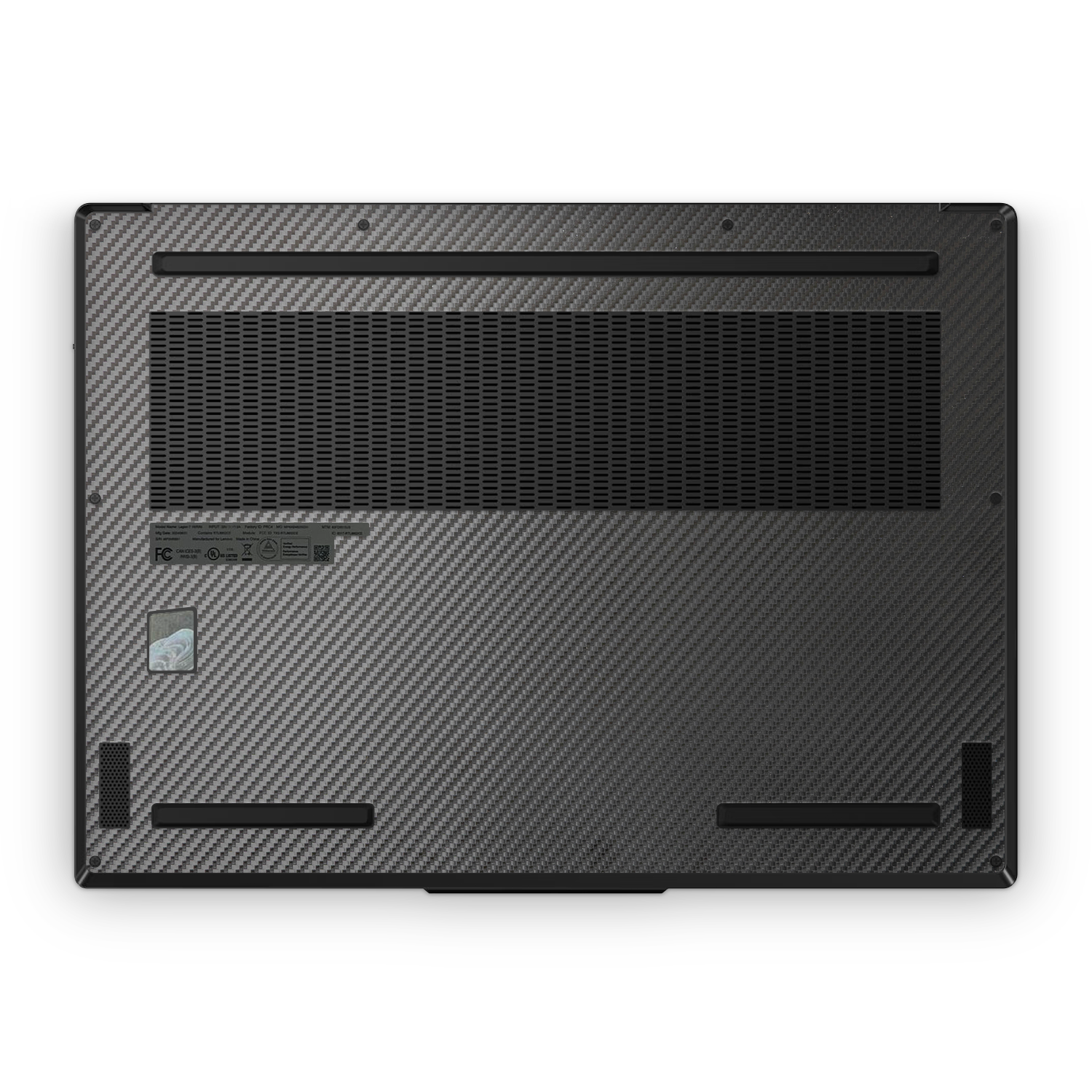 Lenovo Legion 7 Gen 9 2024 Professional Bottom Black Carbon Fiber Skin Wrap Cover