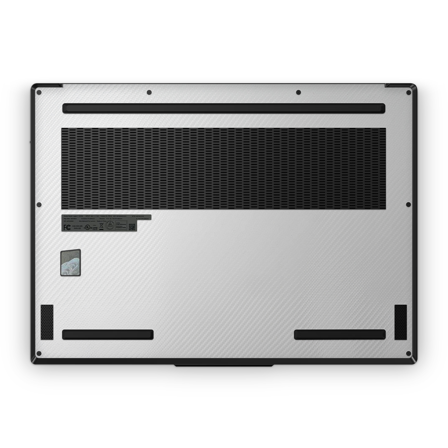 Lenovo Legion 7 Gen 9 2024 Professional Bottom White Carbon Fiber Skin Wrap Cover
