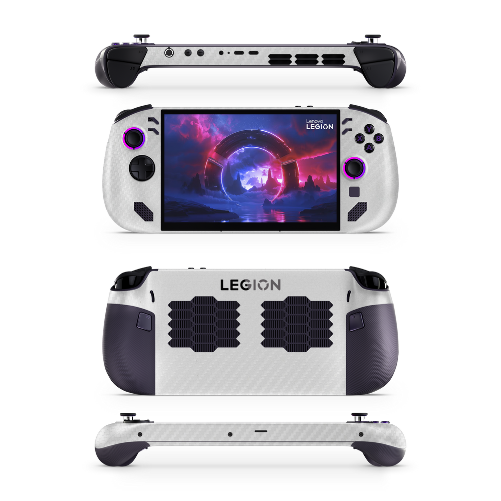 Lenovo Legion Go S Essentials White Carbon Fiber Skin Wrap Cover