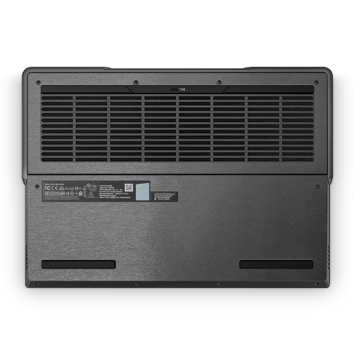 Lenovo Legion Professional 5 Gen 8 2023 Professional Bottom Brushed Black Skin Wrap Cover