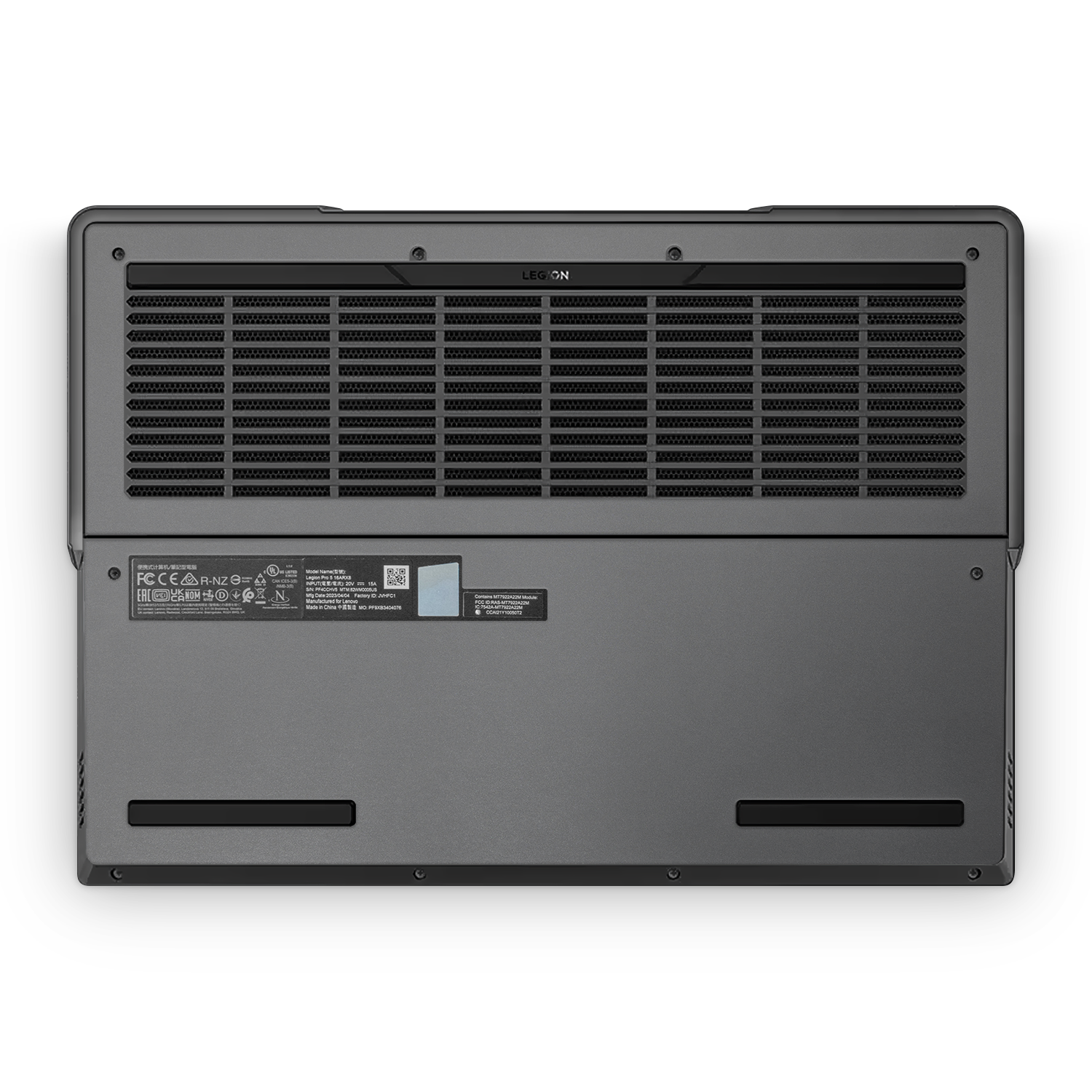 Lenovo Legion Professional 5 Gen 8 2023 Professional Bottom Charcoal Grey Skin Wrap Cover
