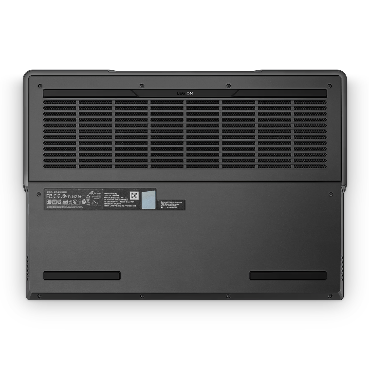 Lenovo Legion Professional 5 Gen 8 2023 Professional Bottom Matte Black Skin Wrap Cover