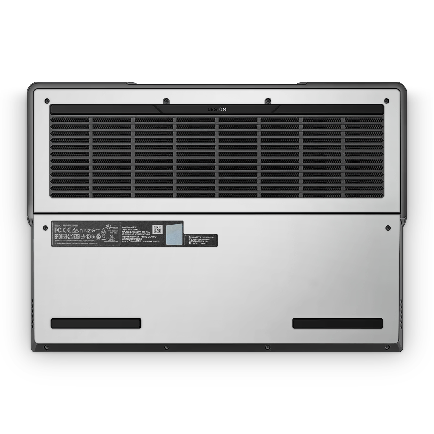 Lenovo Legion Professional 5 Gen 8 2023 Professional Bottom Satin White Skin Wrap Cover