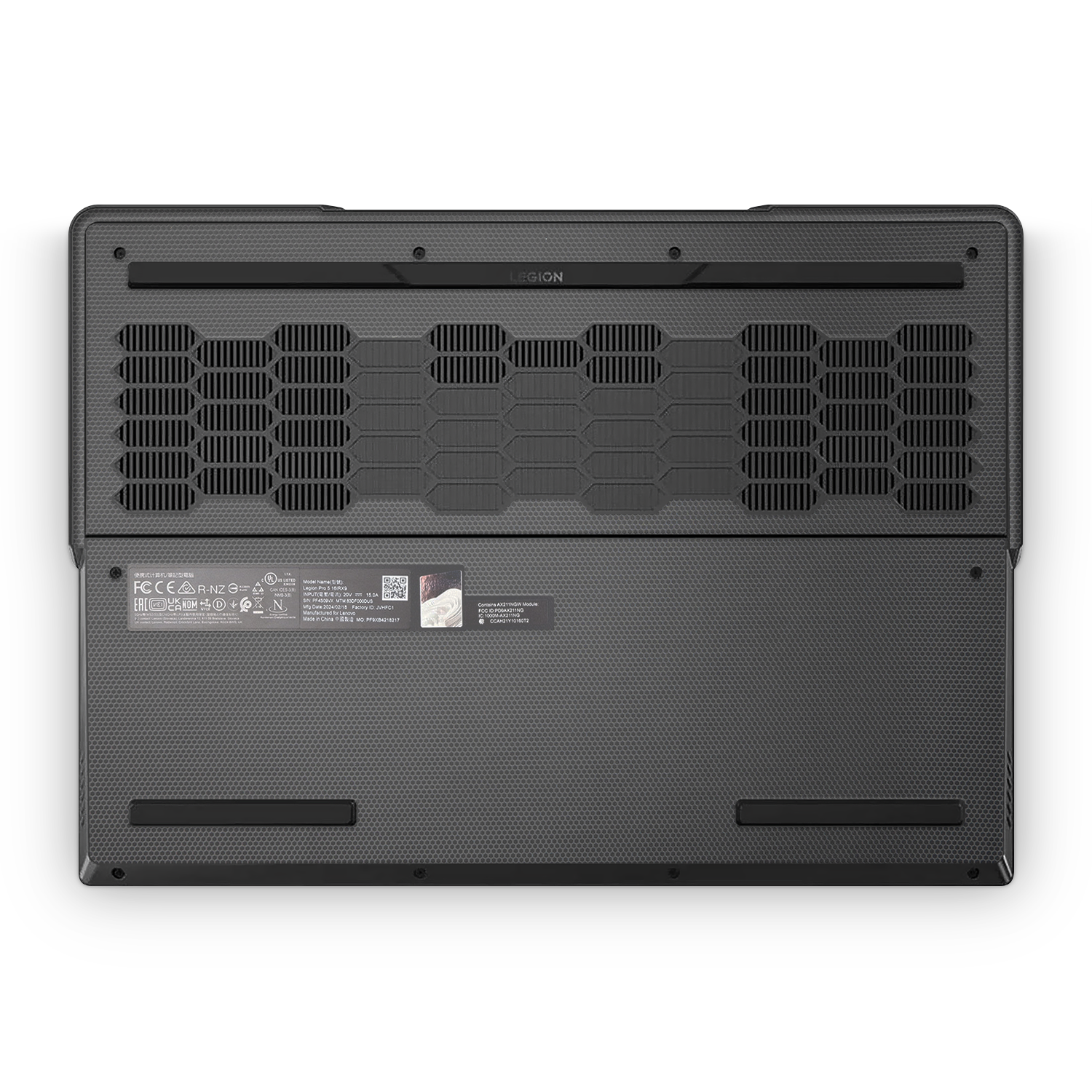 Lenovo Legion Professional 5 Gen 9 2024 Professional Bottom Black Matrix Skin Wrap Cover
