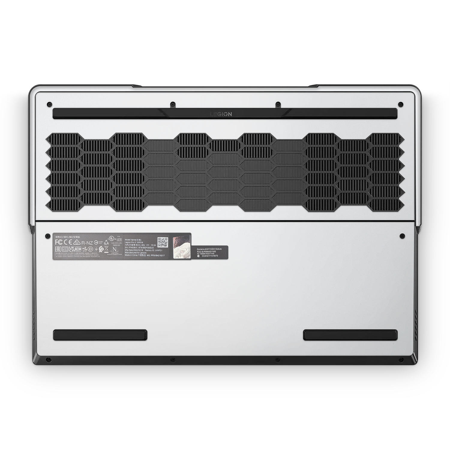Lenovo Legion Professional 5 Gen 9 2024 Professional Bottom Frosty Vanilla Skin Wrap Cover