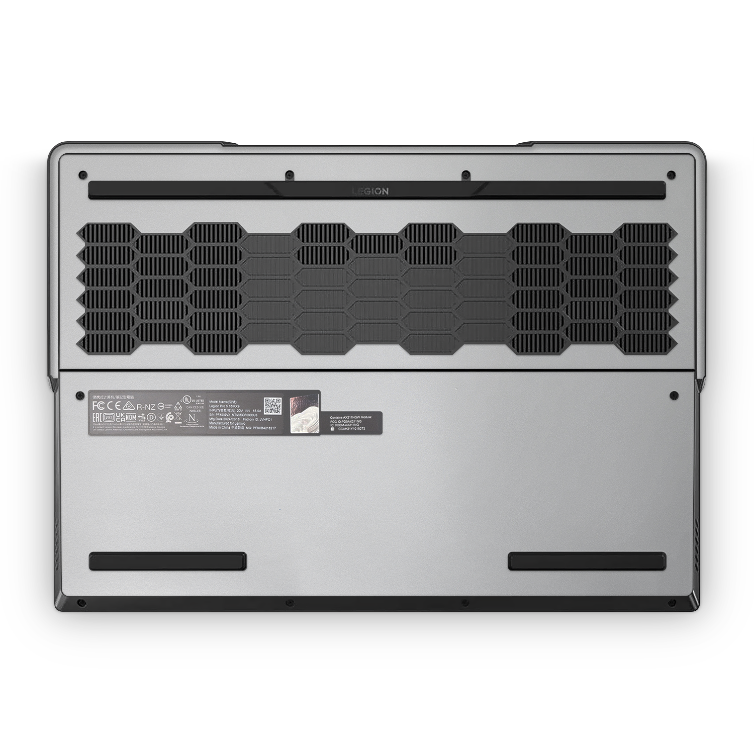 Lenovo Legion Professional 5 Gen 9 2024 Professional Bottom Satin Aluminum Skin Wrap Cover
