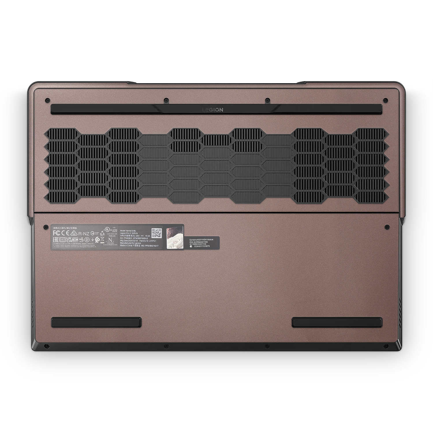 Lenovo Legion Professional 5 Gen 9 2024 Professional Bottom Satin Frozen Berry Skin Wrap Cover