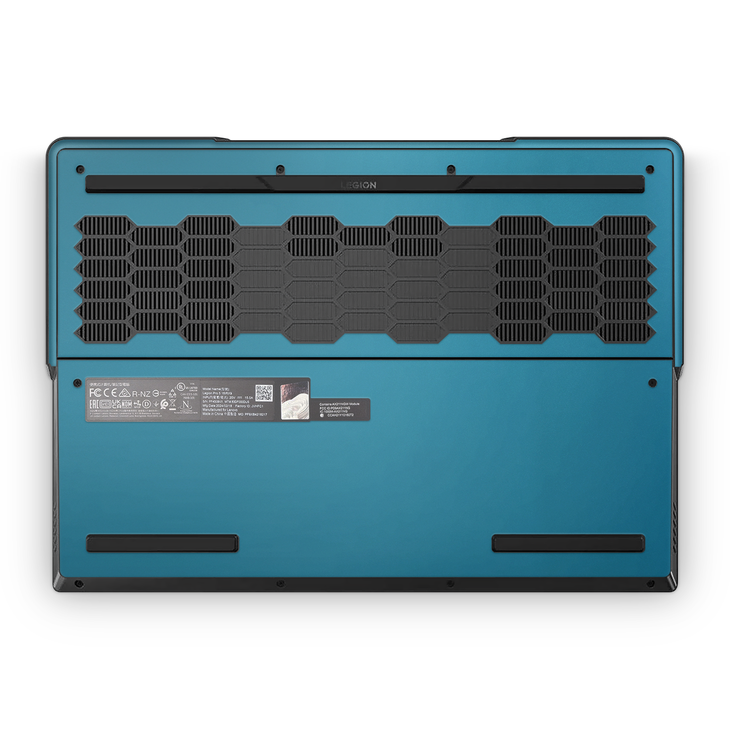 Lenovo Legion Professional 5 Gen 9 2024 Professional Bottom Satin Ocean Shimmer Skin Wrap Cover