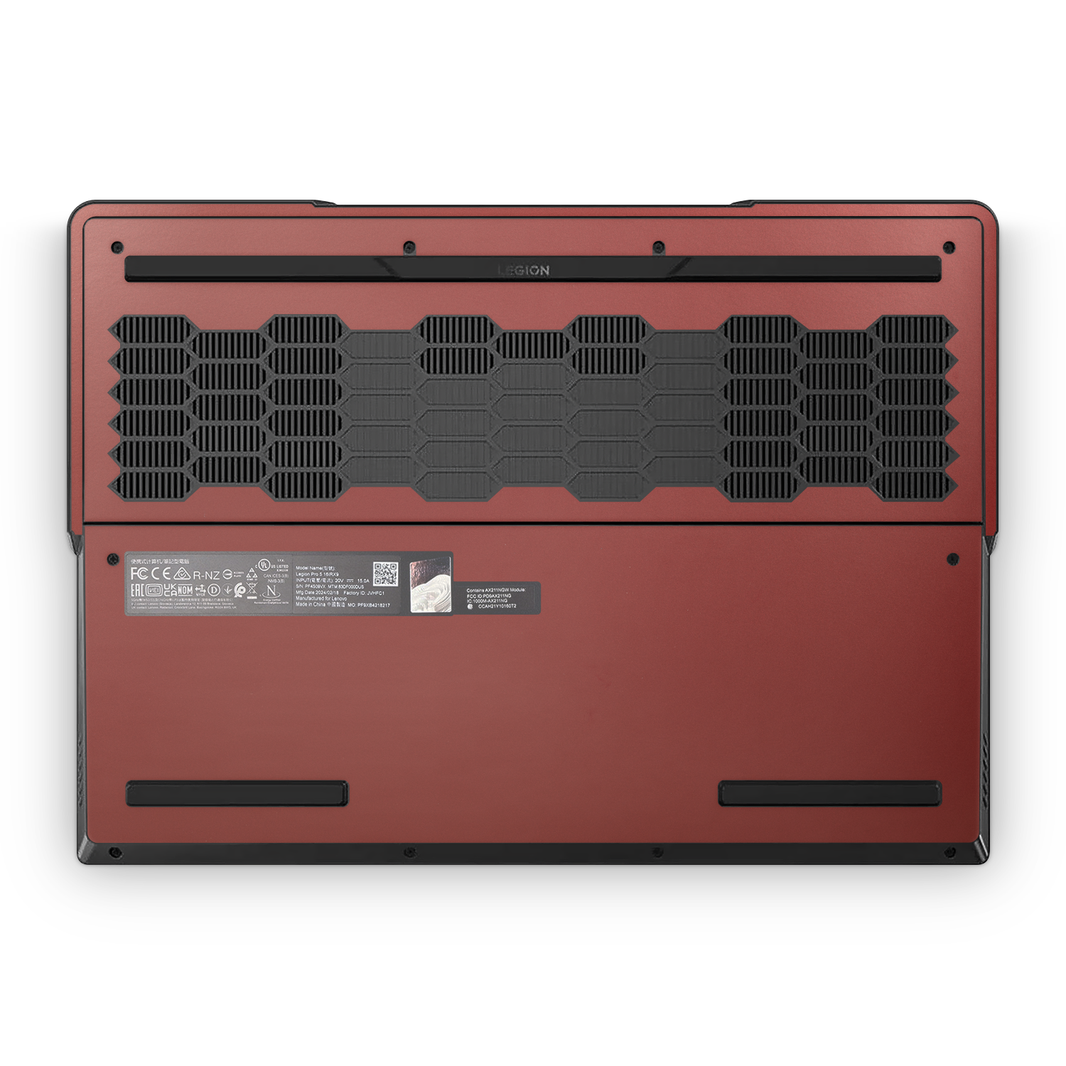 Lenovo Legion Pro 5/5i Gen 9 2024 Professional Bottom Vampire Red Skin Wrap Cover