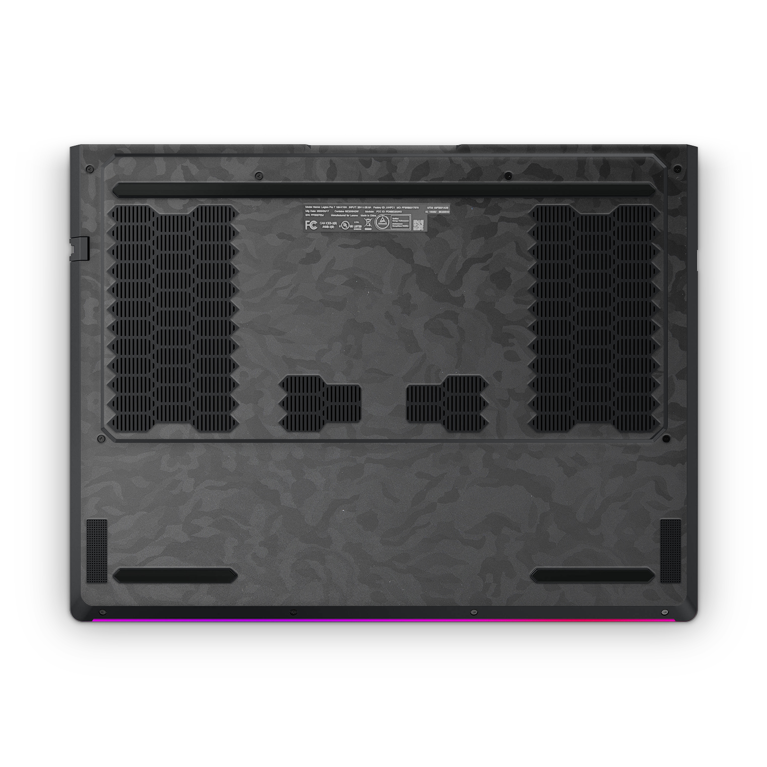 Lenovo Legion Professional 7 2025 Professional Bottom Black Camo Skin Wrap Cover