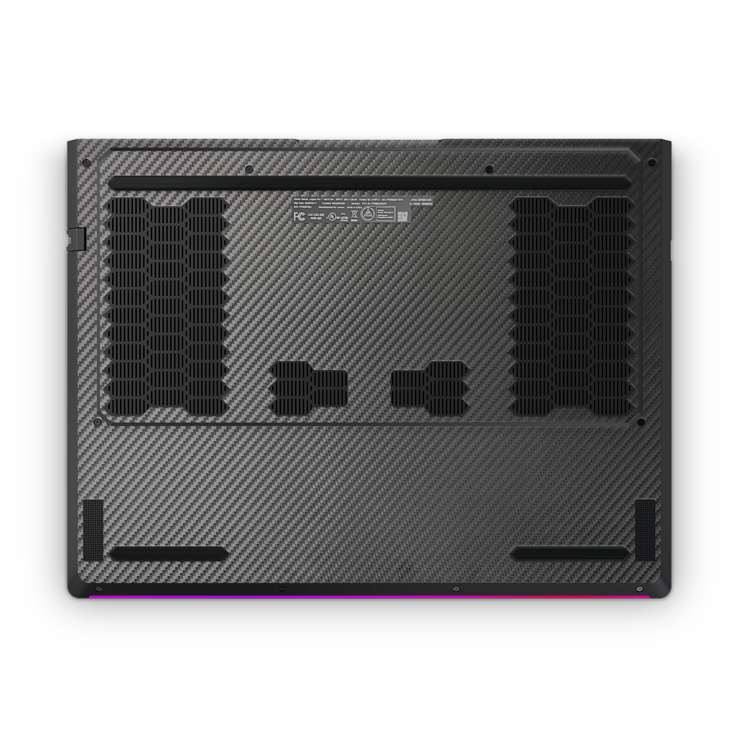 Lenovo Legion Professional 7 2025 Professional Bottom Black Carbon Fiber Skin Wrap Cover