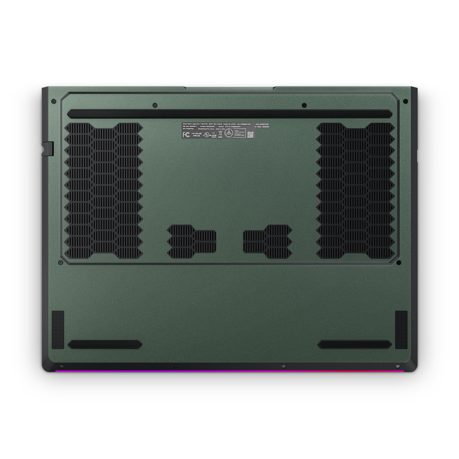 Lenovo Legion Pro 7 Gen 10 2025 Professional Bottom Matte Green Metallic Skin Wrap Cover