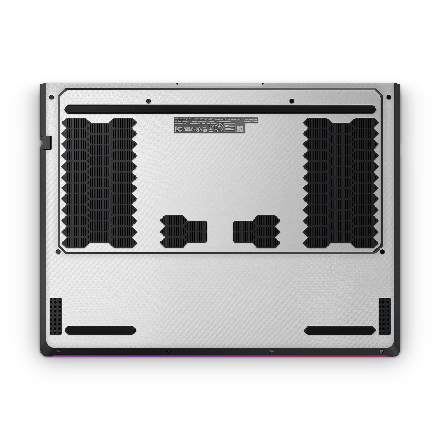Lenovo Legion Professional 7 2025 Professional Bottom White Carbon Fiber Skin Wrap Cover