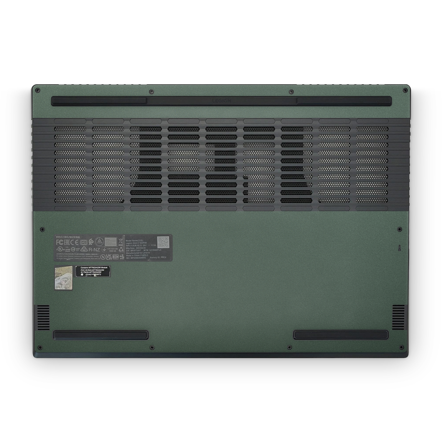 Lenovo Legion Slim 5 16" 2023 Professional Bottom Matte Green Metallic Skin Wrap Cover