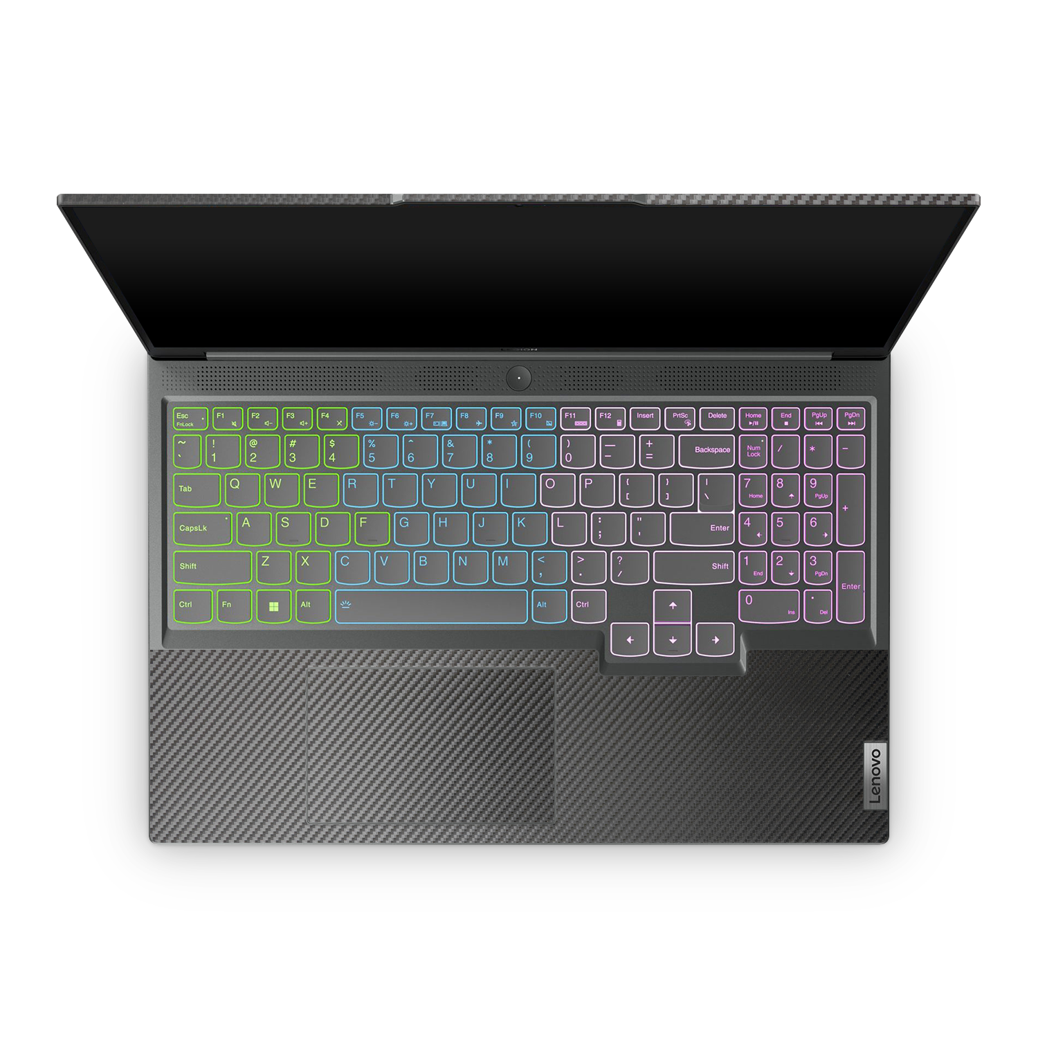 Lenovo Legion Slim 5 16 2023 Professional Interior Black Carbon Fiber Skin Wrap Cover