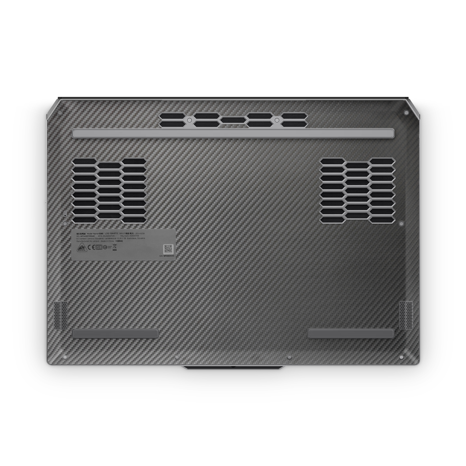 Lenovo Loq 15 2025 Professional Bottom Black Carbon Fiber Skin Wrap Cover