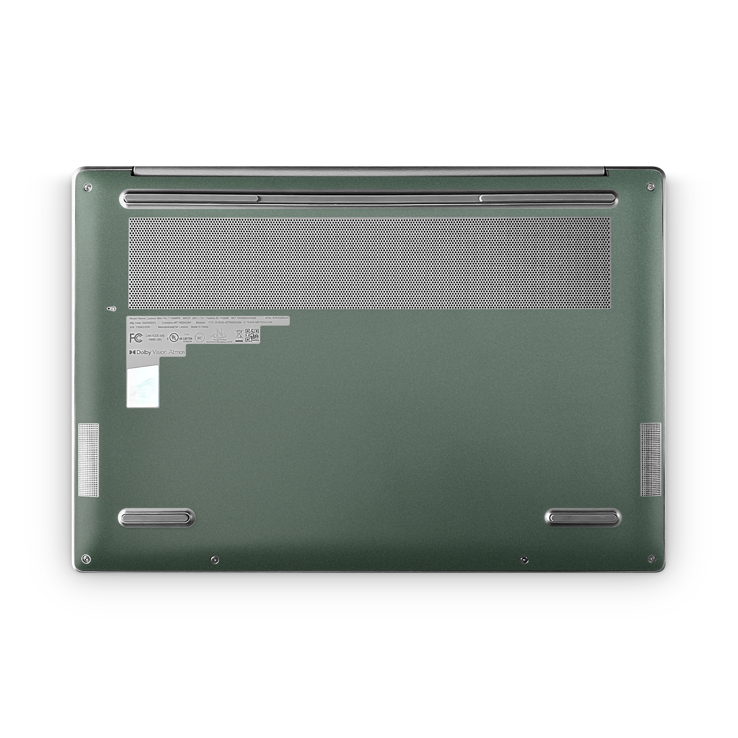 Lenovo Slim Pro 7 14" 2023 Professional Bottom Matte Green Metallic Skin Wrap Cover
