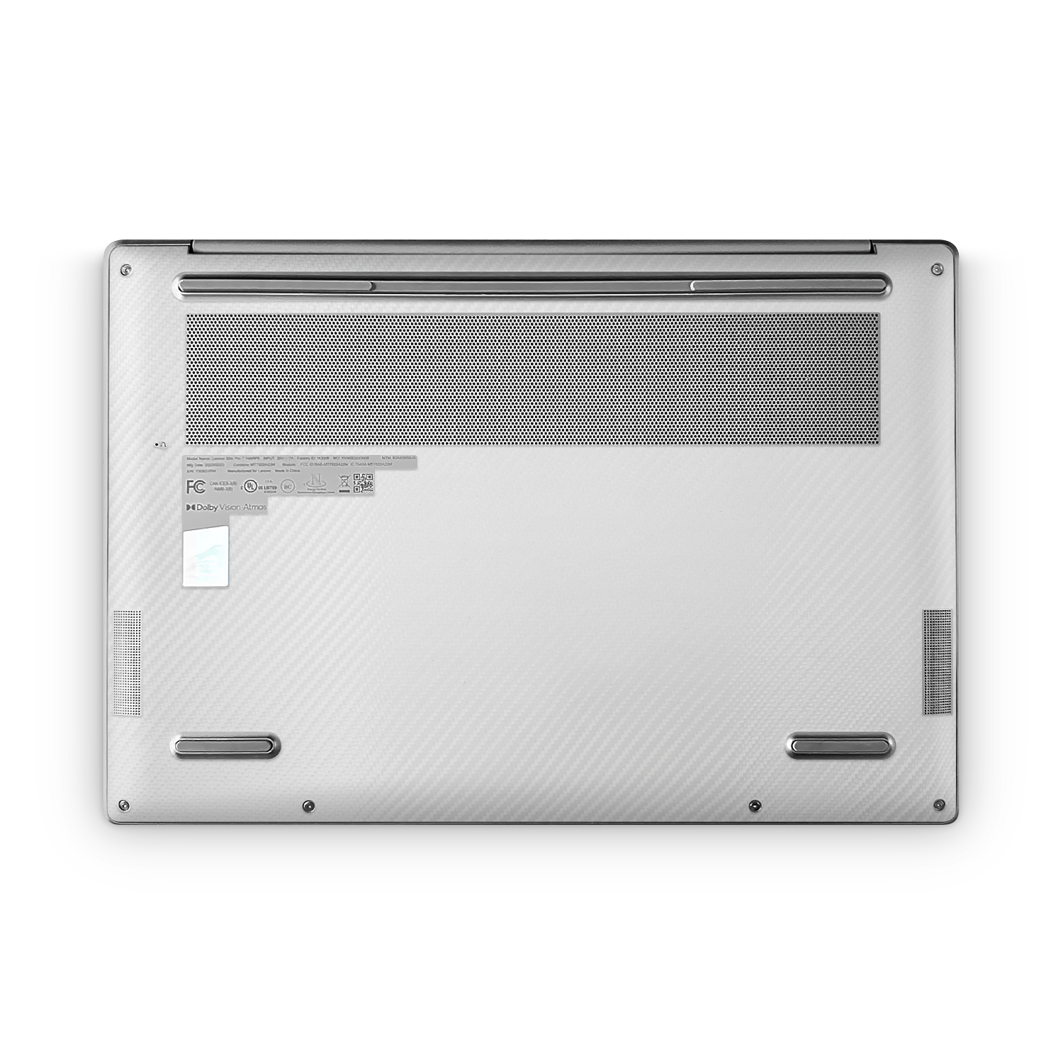 Lenovo Slim Professional 7 14 2023 Professional Bottom White Carbon Fiber Skin Wrap Cover