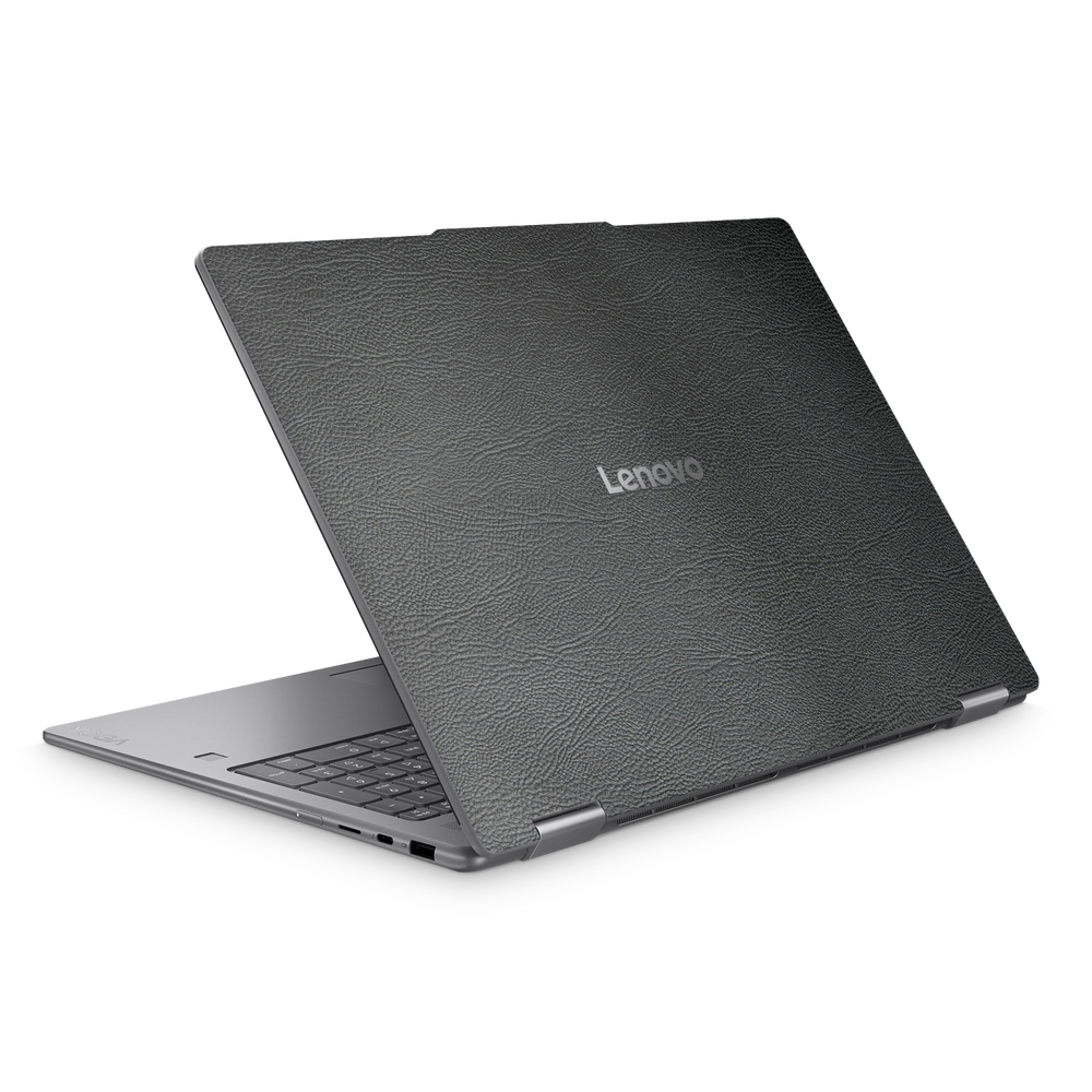 Lenovo Yoga 7 16 25 Essentials Black Leather Skin Wrap Cover