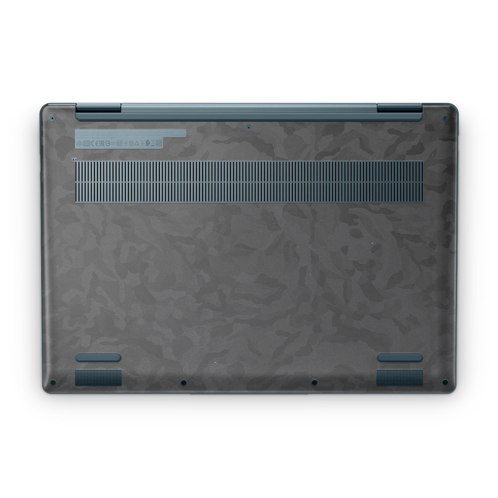 Lenovo Yoga 7I 14 2022 Professional Bottom Black Camo Skin Wrap Cover