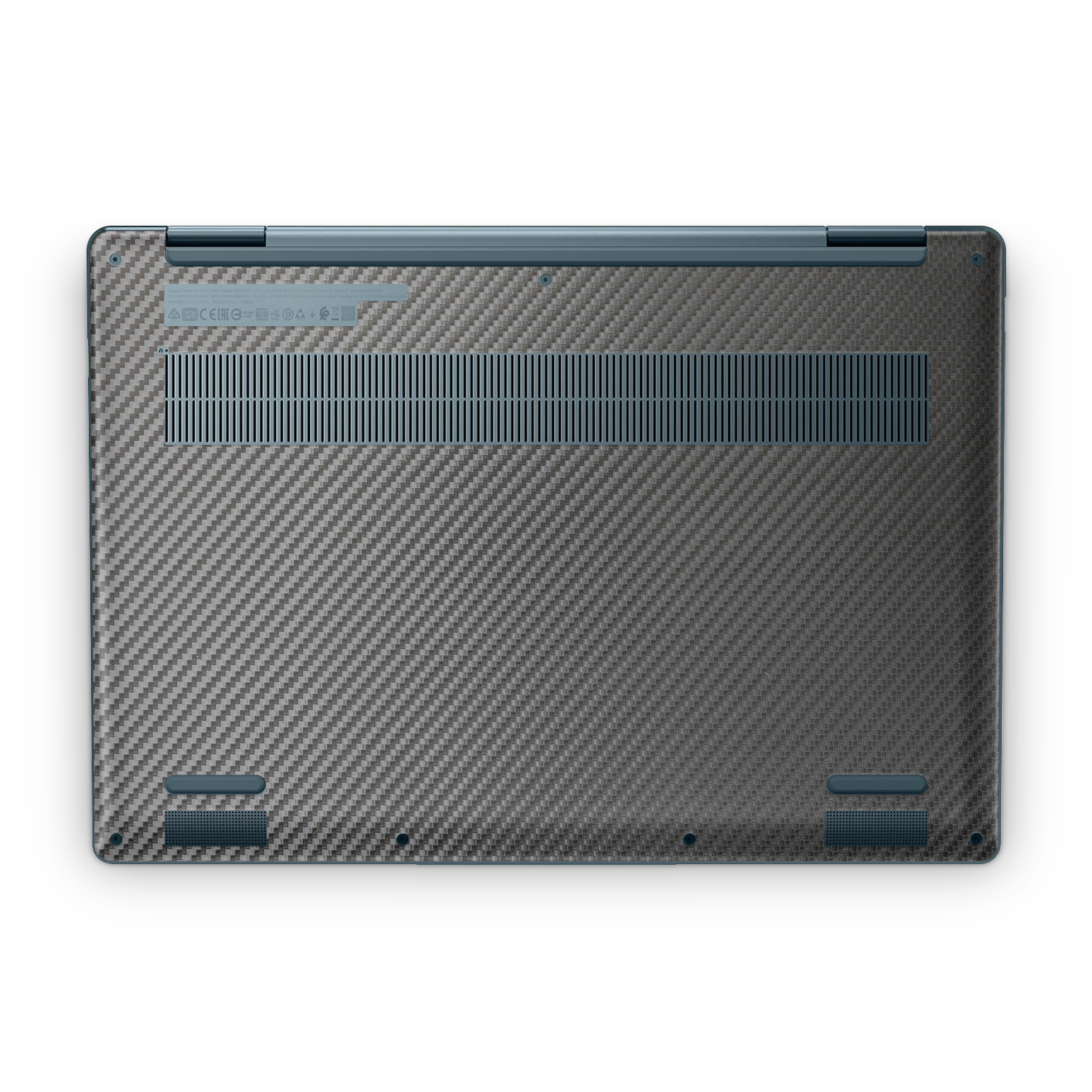 Lenovo Yoga 7I 14 2022 Professional Bottom Black Carbon Fiber Skin Wrap Cover