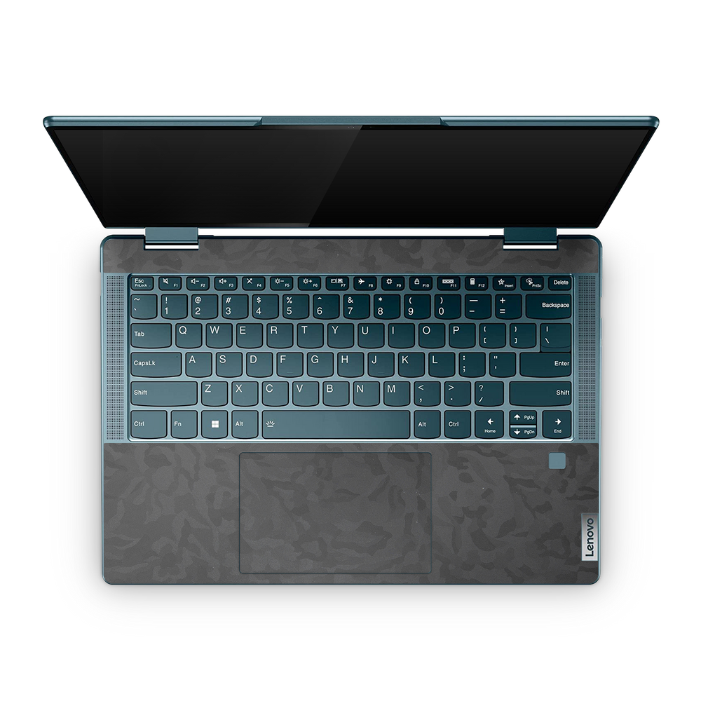 Lenovo Yoga 7I 14 2022 Professional Interior Black Camo Skin Wrap Cover