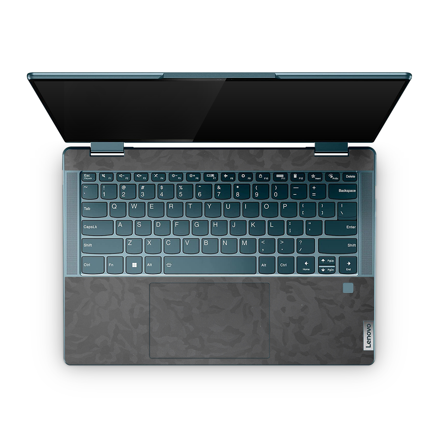 Lenovo Yoga 7I 14 2022 Professional Interior Black Camo Skin Wrap Cover