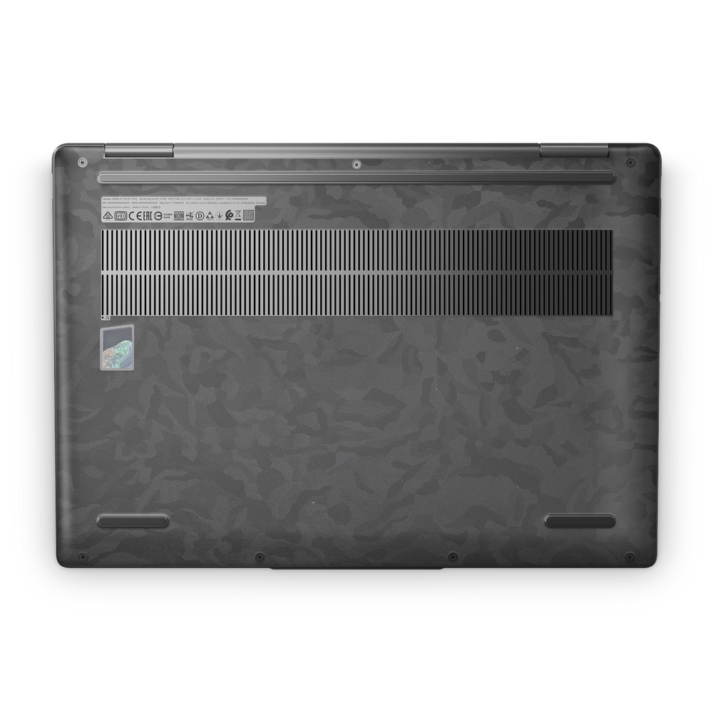 Lenovo Yoga 7I 14 2023 Professional Bottom Black Camo Skin Wrap Cover