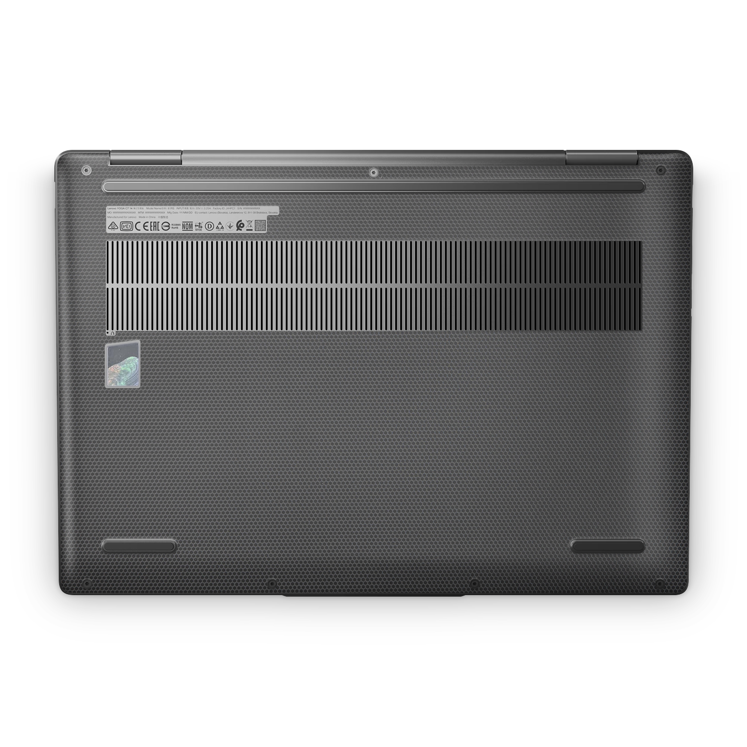 Lenovo Yoga 7I 14 2024 Professional Bottom Black Matrix Skin Wrap Cover