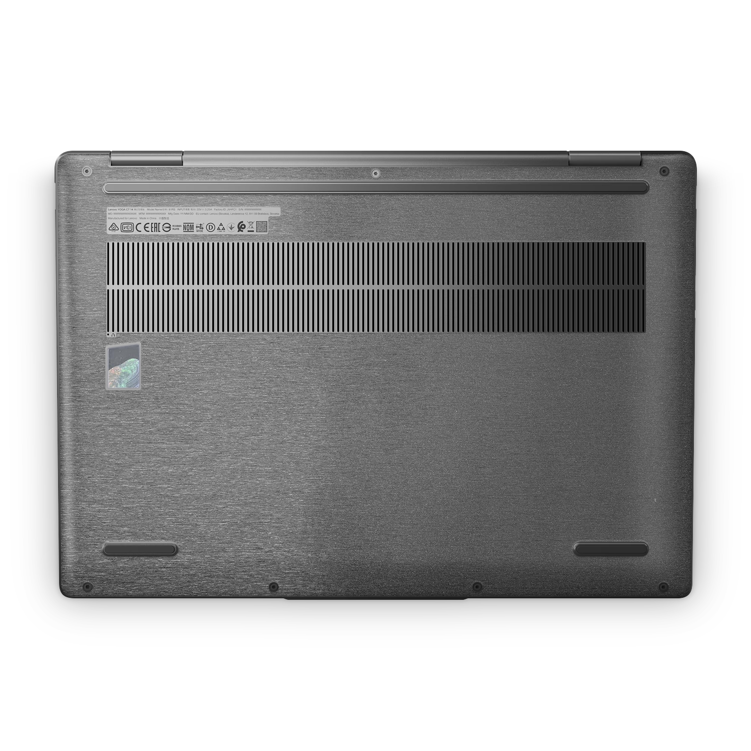 Lenovo Yoga 7I 14 2024 Professional Bottom Brushed Black Skin Wrap Cover