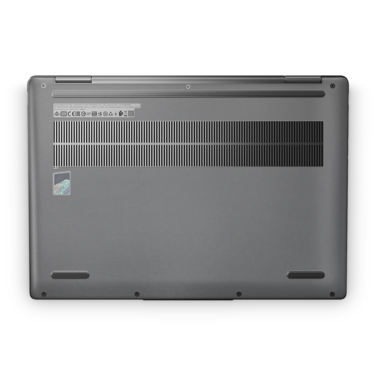 Lenovo Yoga 7I 14 2024 Professional Bottom Charcoal Grey Skin Wrap Cover