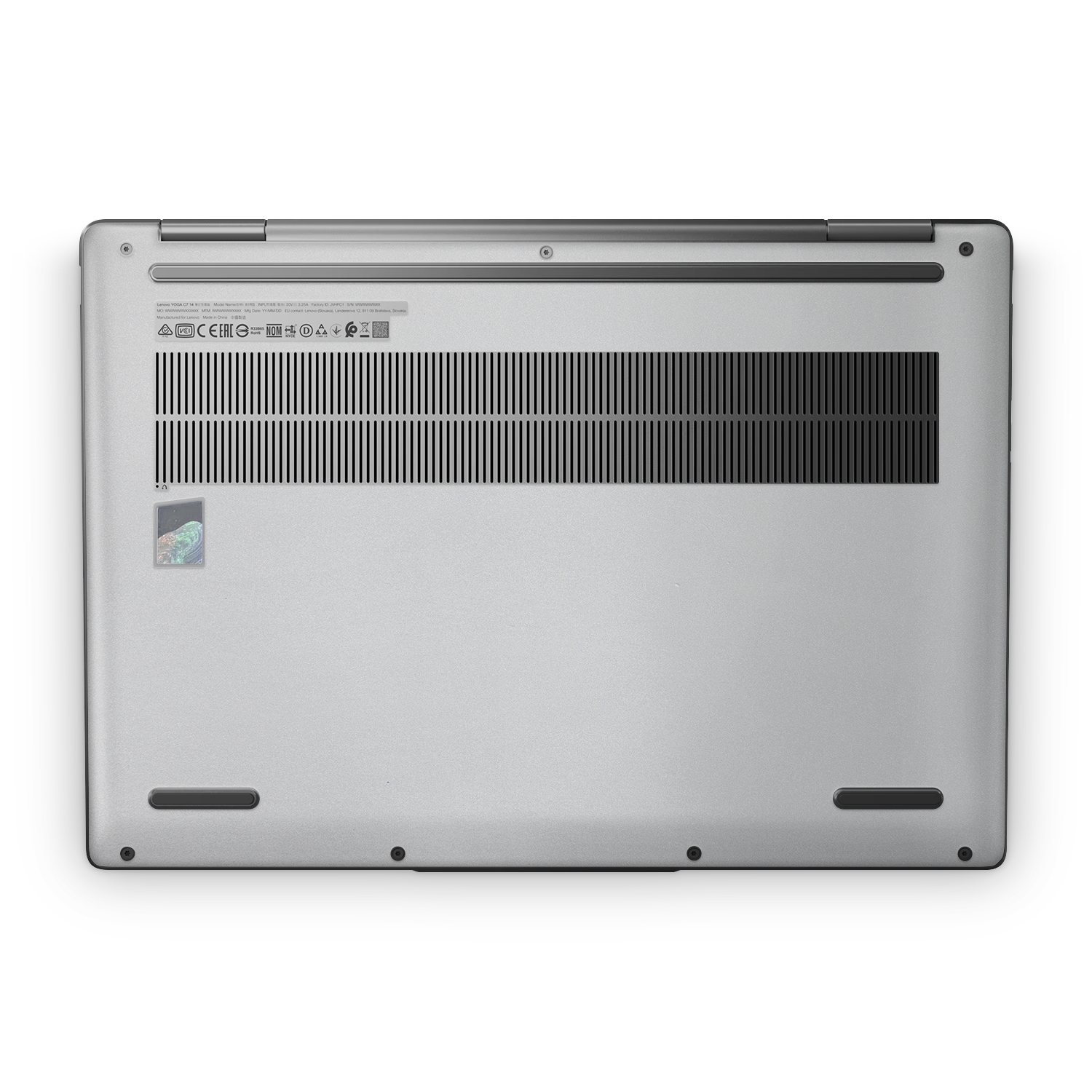 Lenovo Yoga 7I 14 2024 Professional Bottom Satin Aluminum Skin Wrap Cover