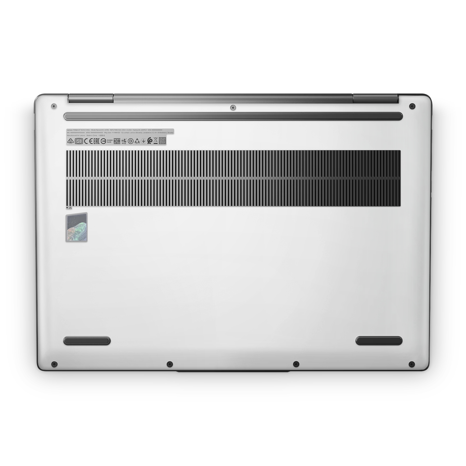 Lenovo Yoga 7I 14 2024 Professional Bottom Satin White Skin Wrap Cover