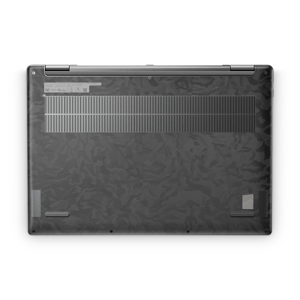Lenovo Yoga 7I 16 2022 Professional Bottom Black Camo Skin Wrap Cover
