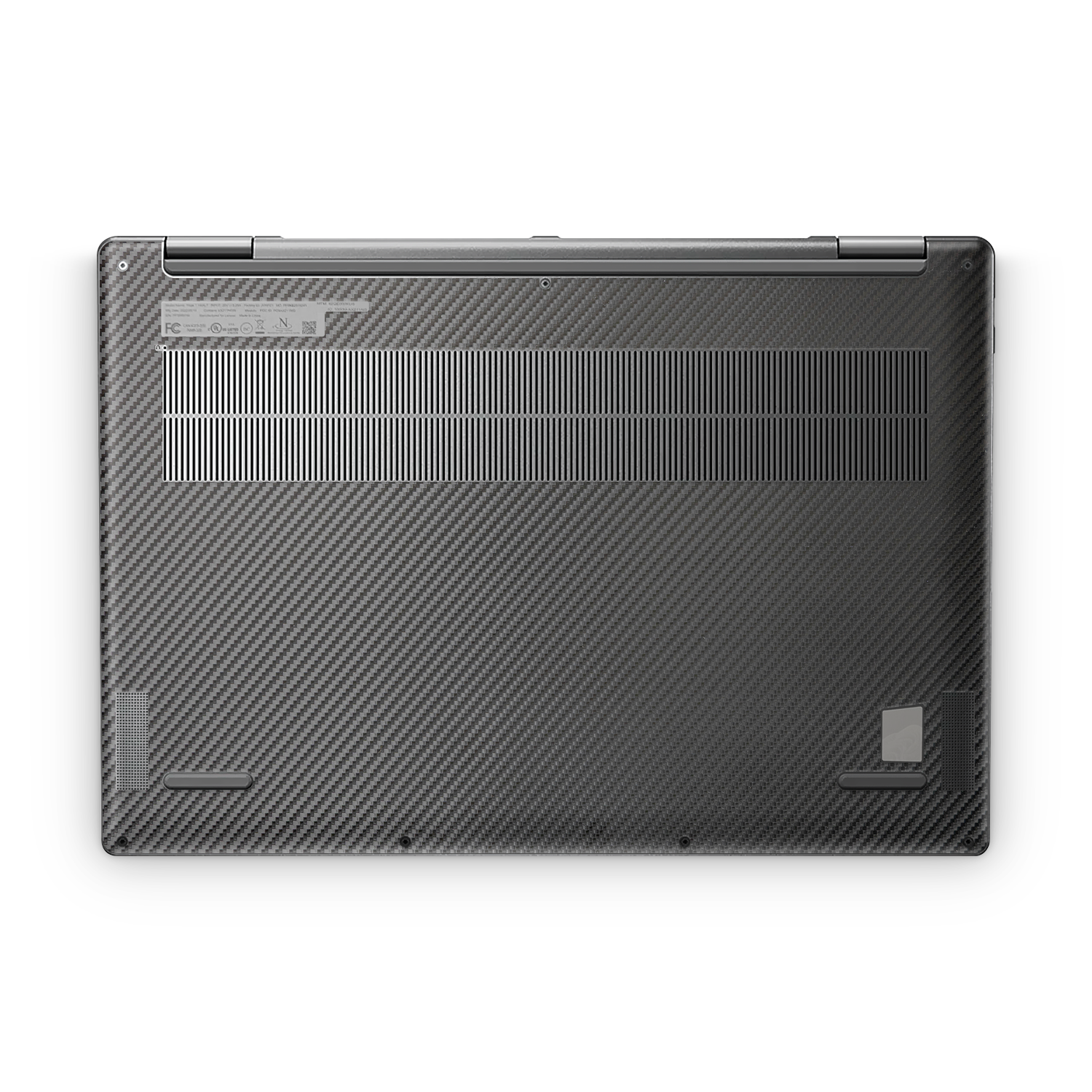 Lenovo Yoga 7I 16 2022 Professional Bottom Black Carbon Fiber Skin Wrap Cover