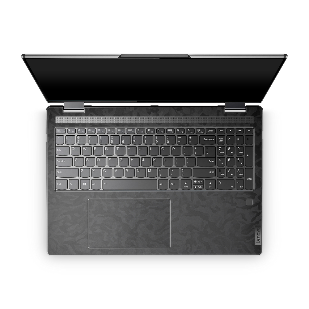 Lenovo Yoga 7I 16 2022 Professional Interior Black Camo Skin Wrap Cover
