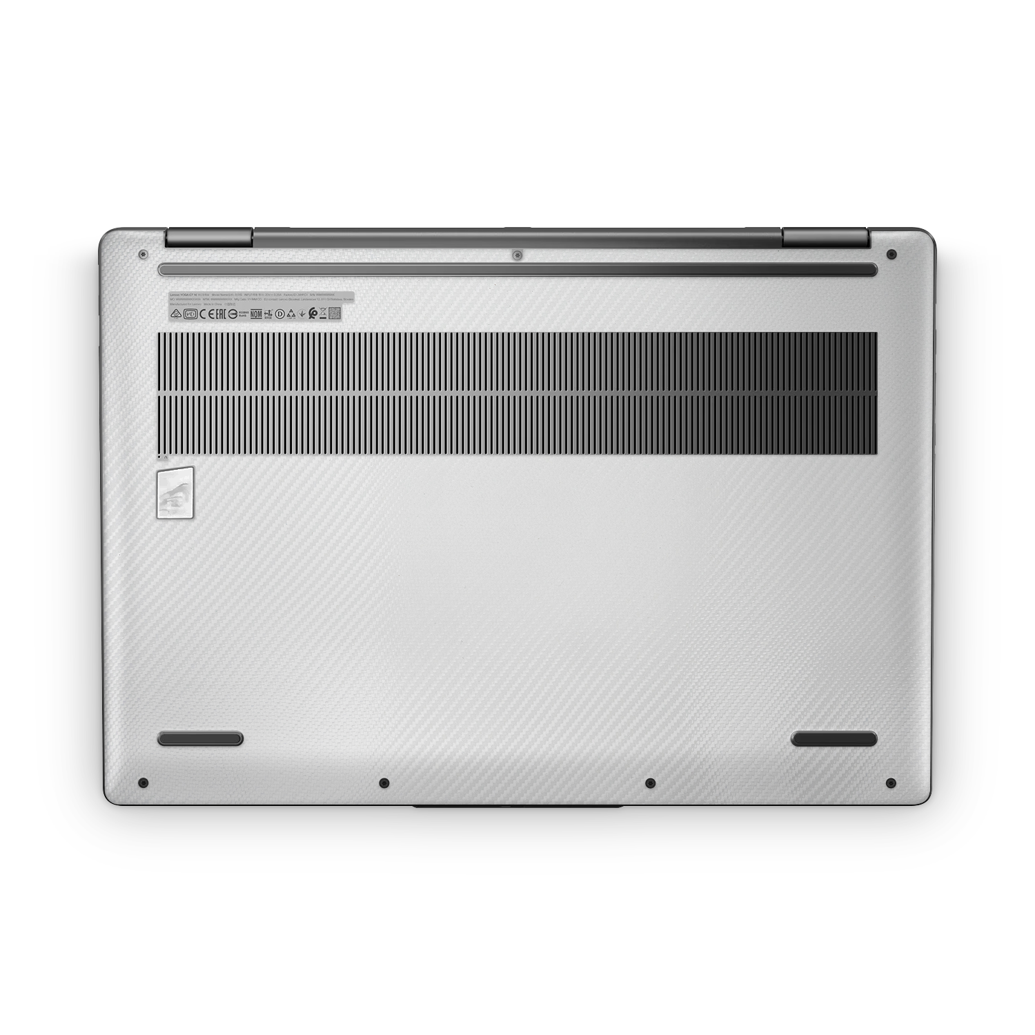 Lenovo Yoga 7I 16 2023 Professional Bottom White Carbon Fiber Skin Wrap Cover