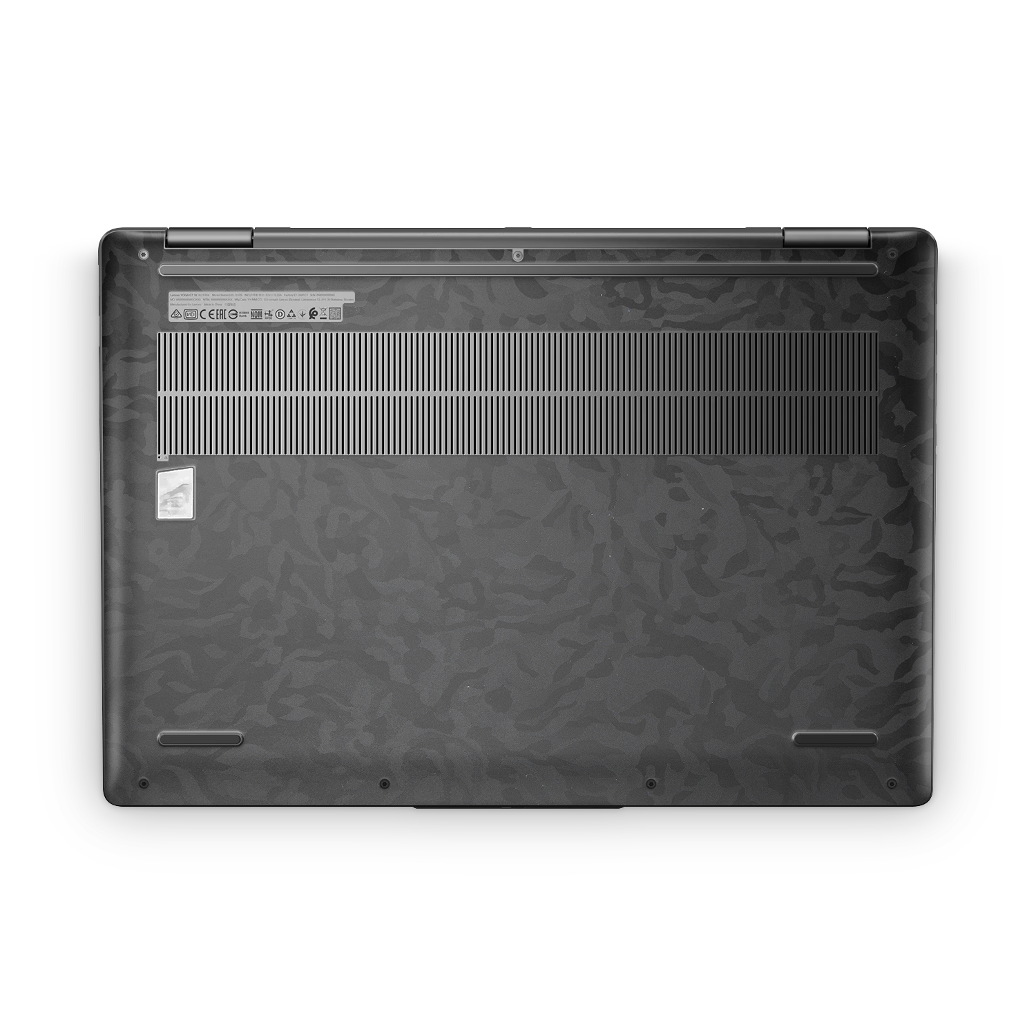 Lenovo Yoga 7I 16 2024 Professional Bottom Black Camo Skin Wrap Cover