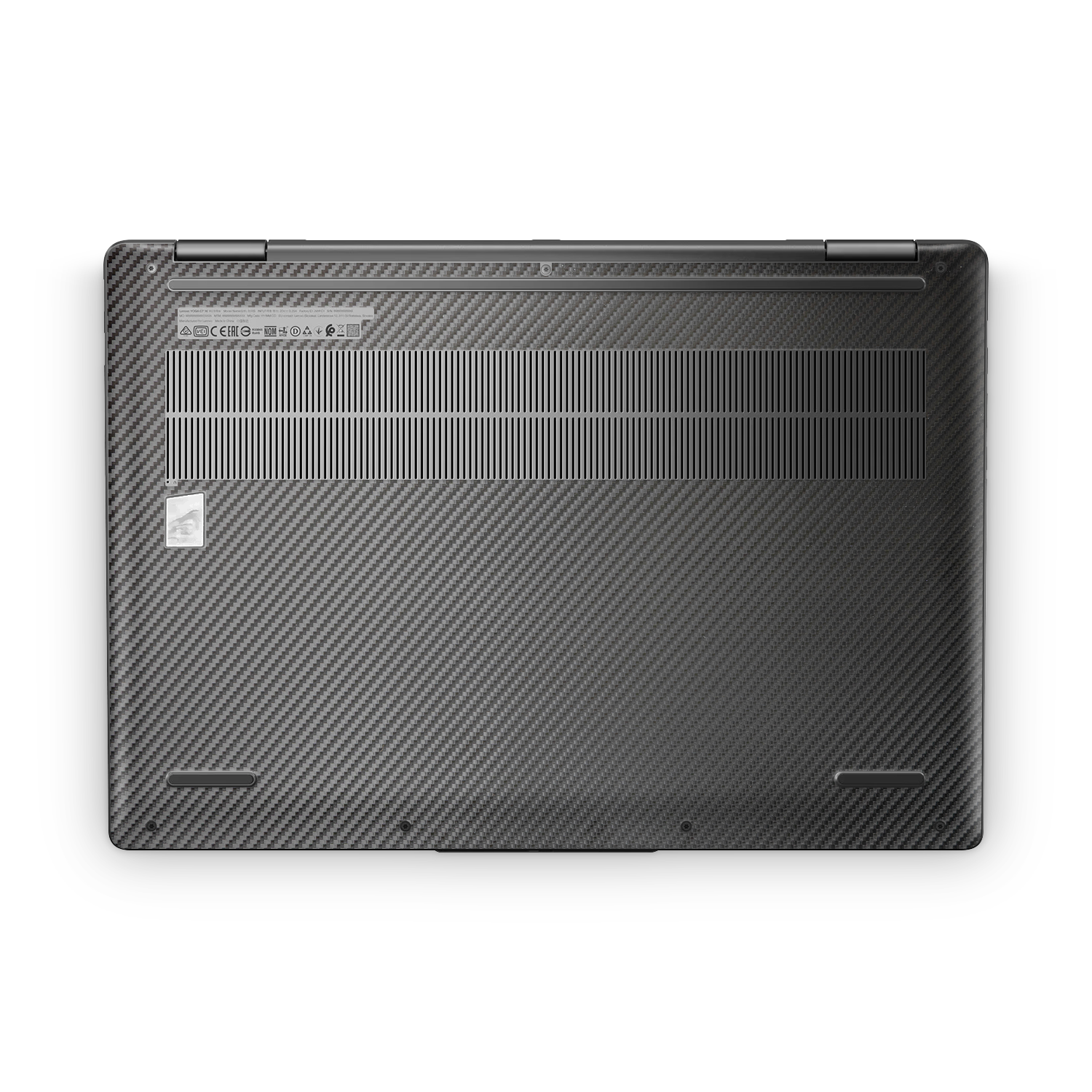 Lenovo Yoga 7I 16 2024 Professional Bottom Black Carbon Fiber Skin Wrap Cover
