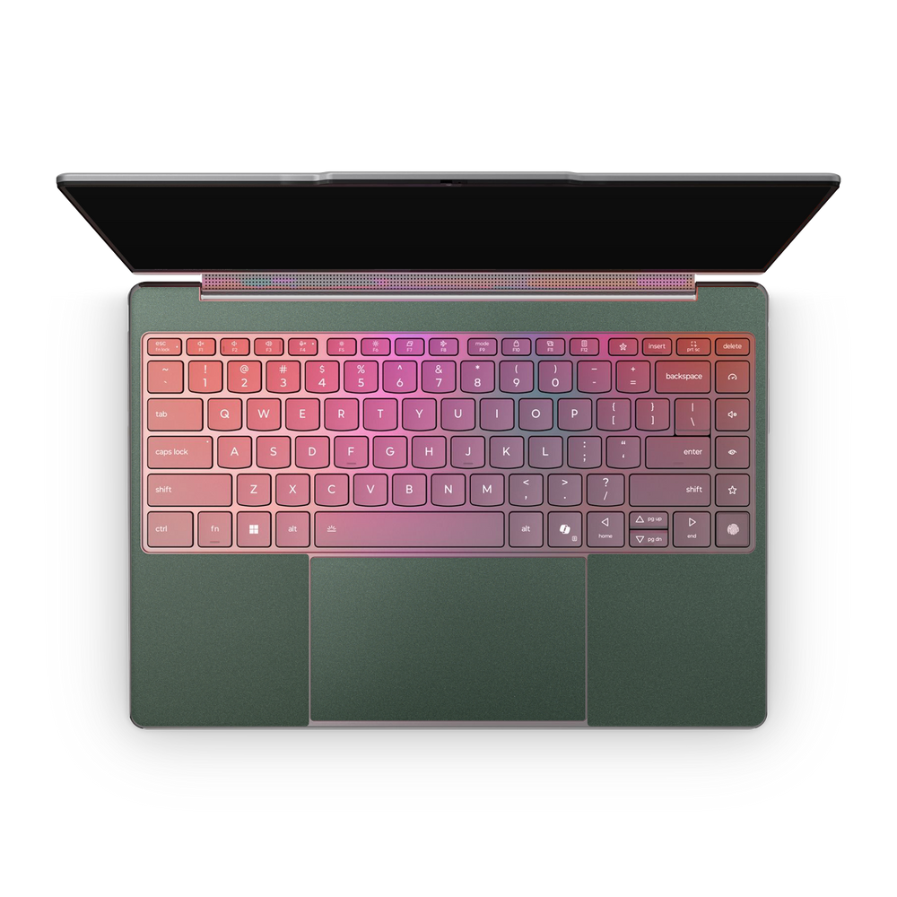 Lenovo Yoga 9 Aura 2025 Professional Interior Matte Green Metallic Skin Wrap Cover