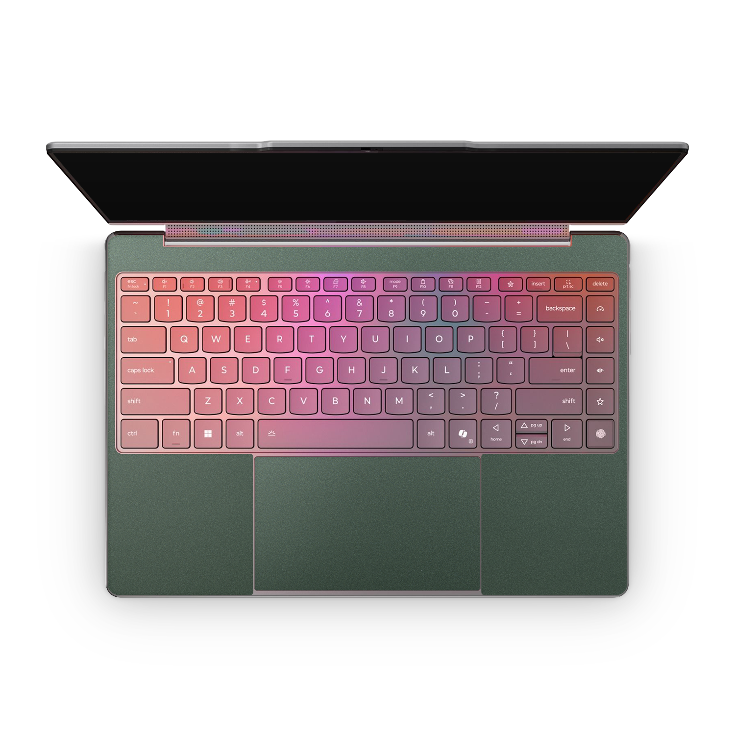 Lenovo Yoga 9 Aura 2025 Professional Interior Matte Green Metallic Skin Wrap Cover