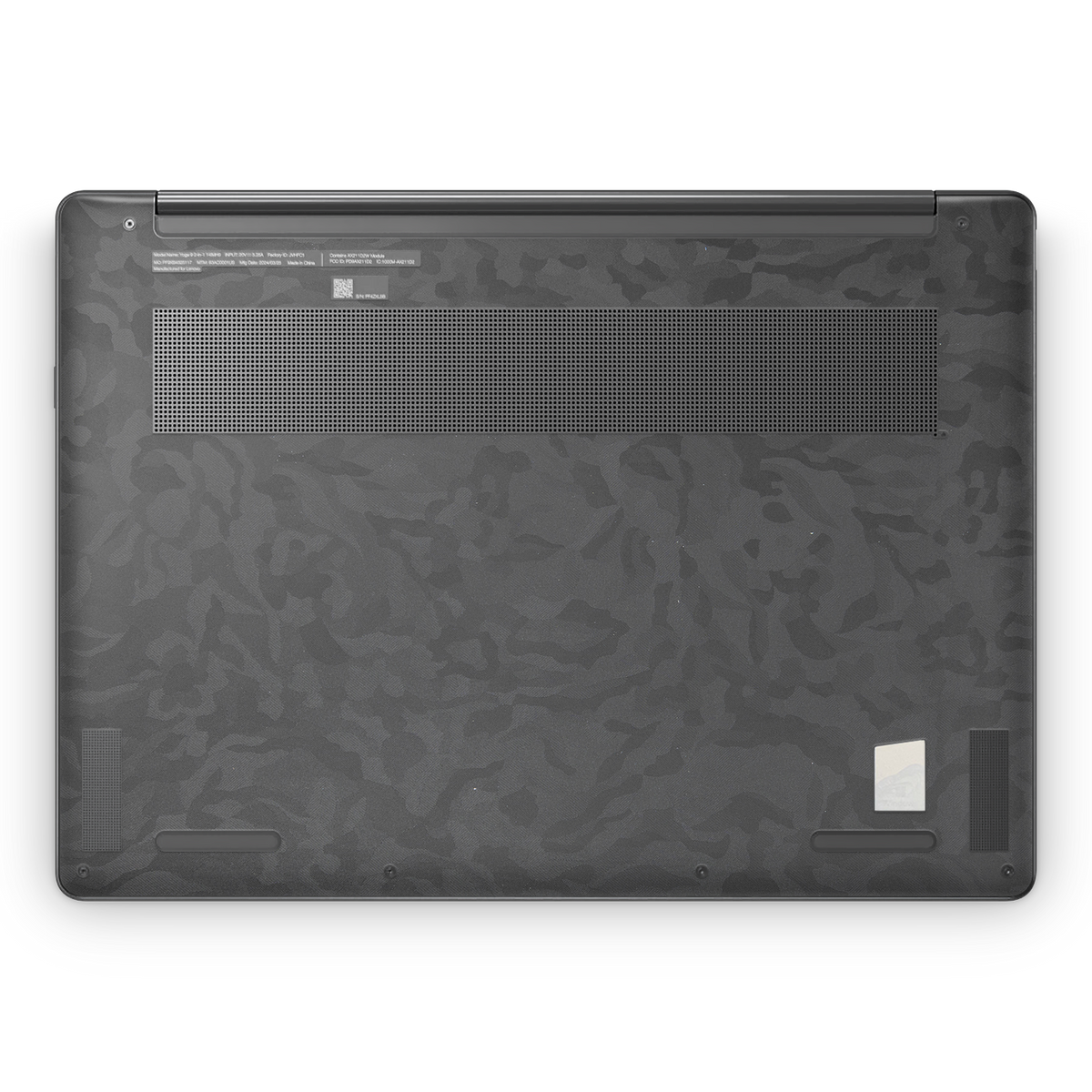 Lenovo Yoga 9I 14 2023 Premium Bottom Black Camo Skin Wrap Cover